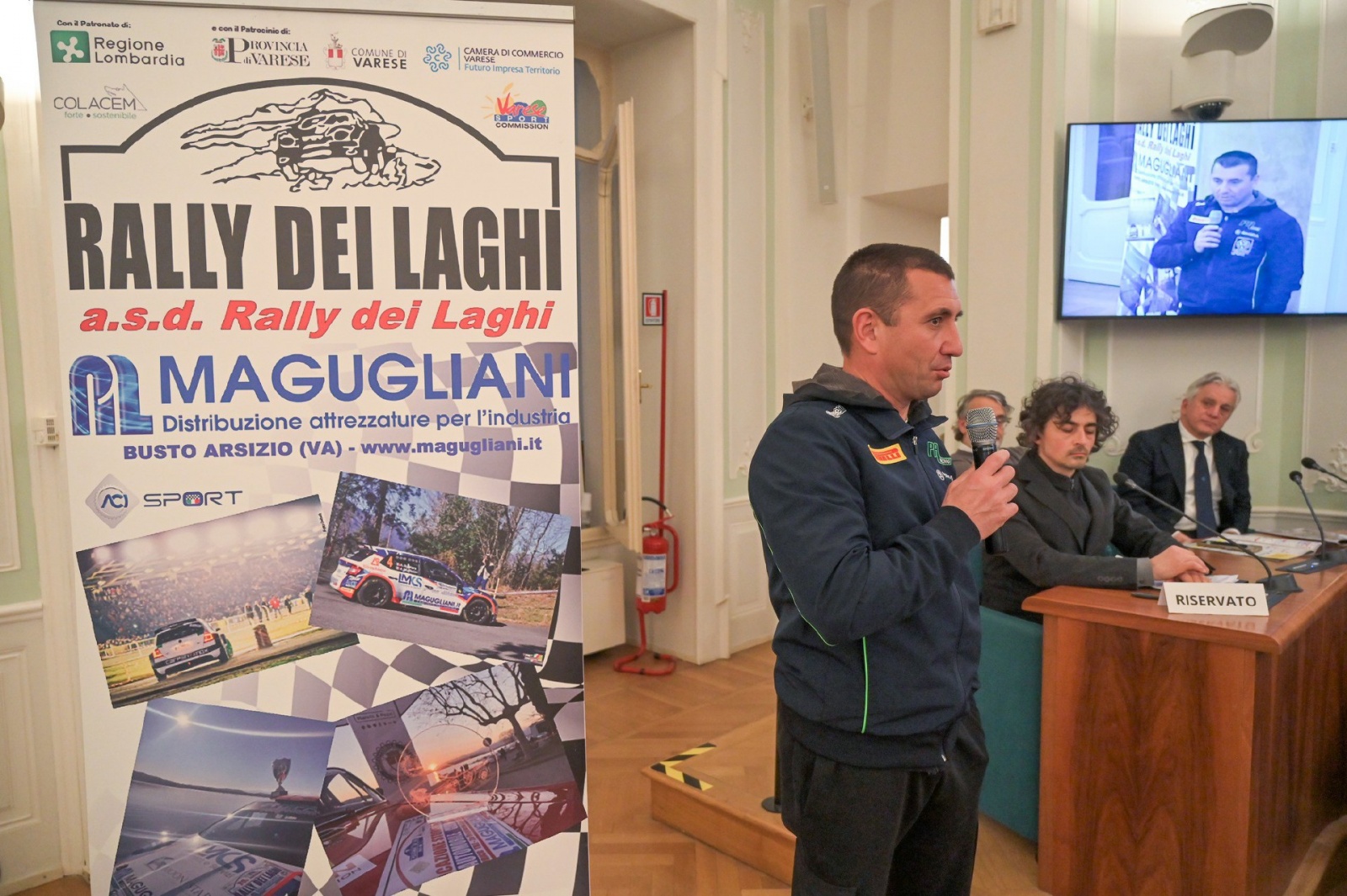 VARESE PRESENTAZIONE RALLY INTERNAZIONALE DEI LAGHI 2024 - VILLA RECALCATI NELLA FOTO BEPPE FREGUGLIA