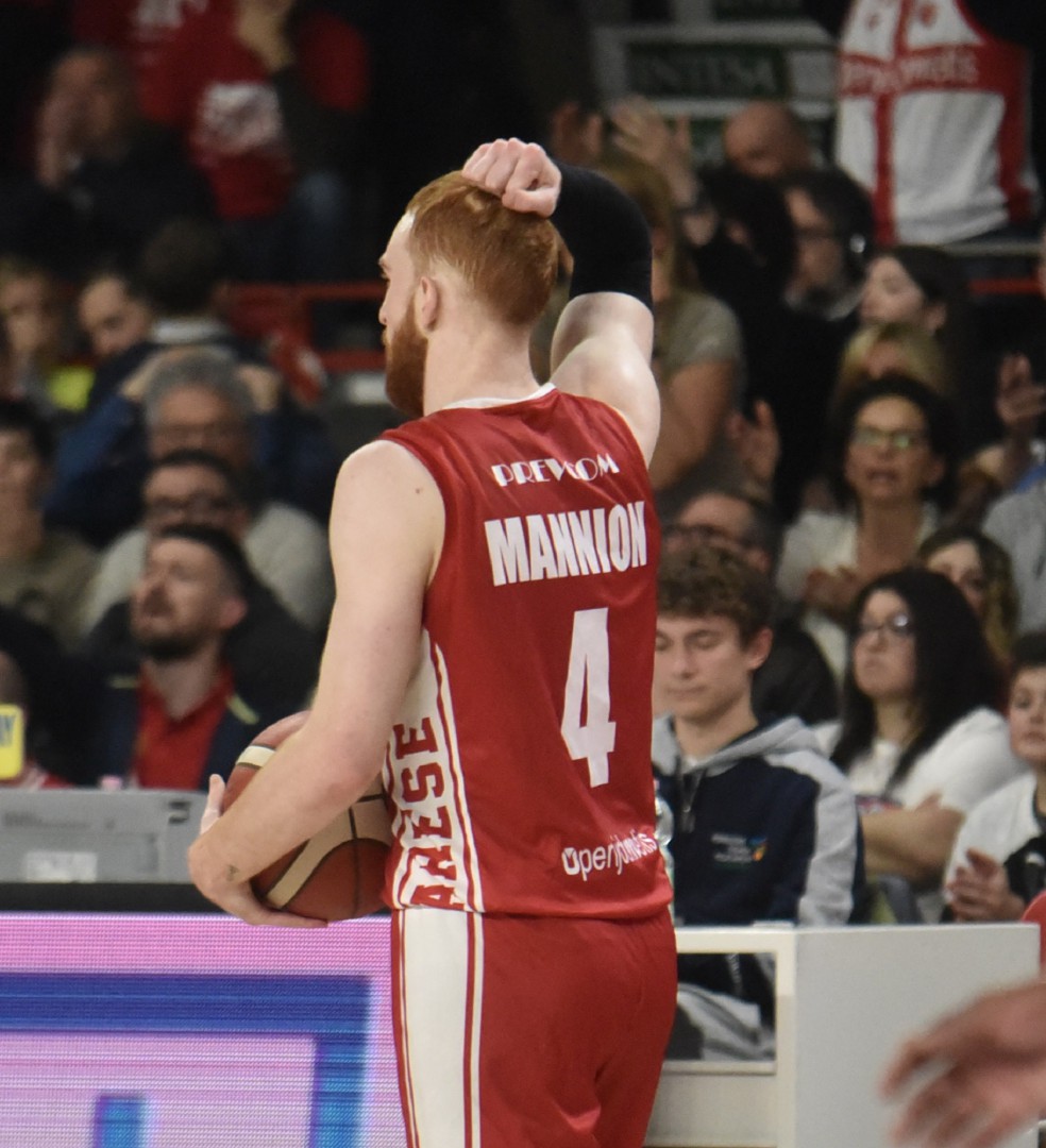 VARESE. BASKET LBA. OPENJOBMETIS VARESE - NUTRIBULLET BASKET TREVISO NELLA FOTO MANNION