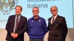 Simone Rasetti direttore grandi eventi per conto di Regione Lombardia con Giovanni Copioli (presidente nazionale Federmoto) e Ivan Bidorini (presidente Federmoto Lombardia)