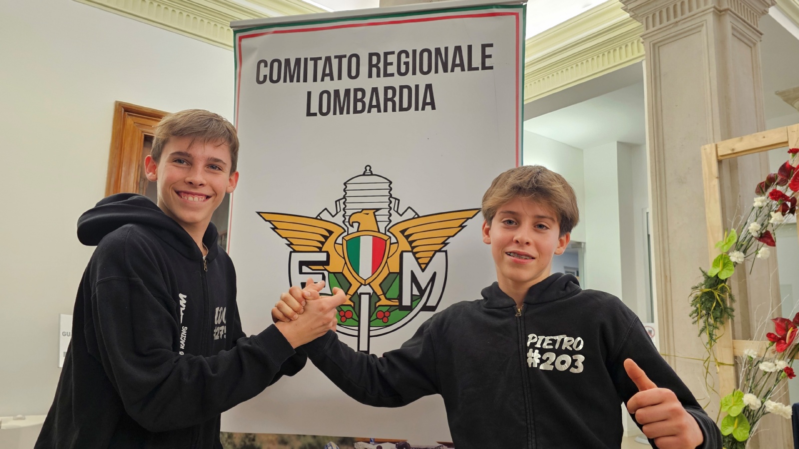 Fratelli Pietro e Edoardo Riganti di Caronno Varesini campioni regionali minicross 