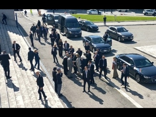 Mattarella arrivato all'Università di Trieste