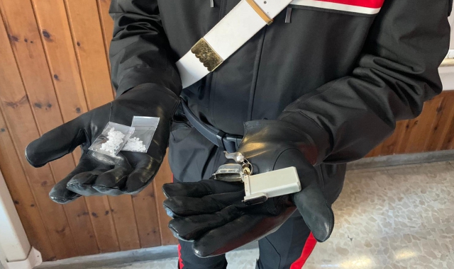 I carabinieri hanno trovato lo stupefacente durante la perquisizione (foto Archivio)