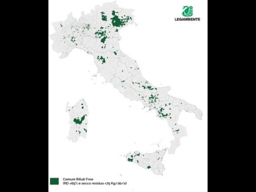 Comuni Ricicloni, +11% nel 2023. Nord primo, cresce il Sud