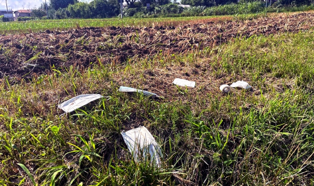 Il luogo dove è stato soccorso lo straniero ferito (foto Agenzia Blitz)