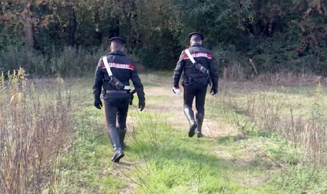 I carabinieri hanno ritrovato il corpo di Charaf in una zona boschiva a Oleggio (foto Archivio)