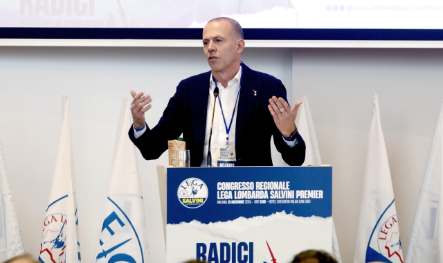 Il discorso del neo segretario lombardo della Lega, Massimiliano Romeo