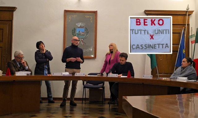 L’intervento in Consiglio comunale e lo striscione