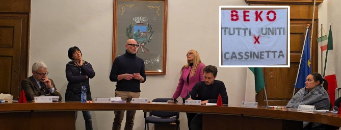 Crisi Beko, striscioni nei Comuni