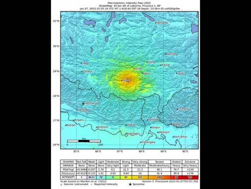 Terremoto in Tibet, il bilancio delle vittime sale a 95