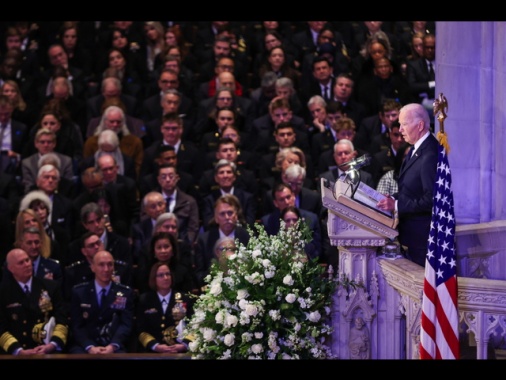 Biden,monito ai funerali di Carter contro odio e abuso di potere