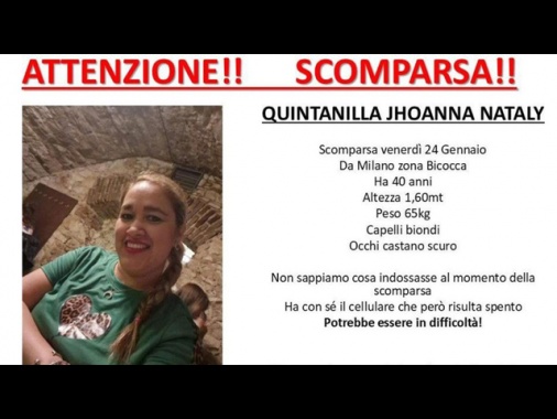 Baby sitter scomparsa, compagno indagato per omicidio volontario