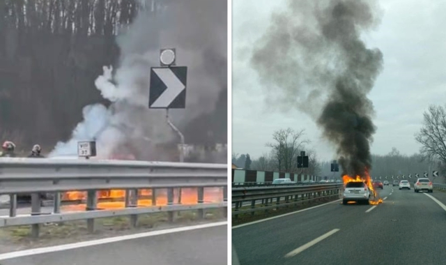 A8, auto in fiamme tra Solbiate e Castronno: code chilometriche