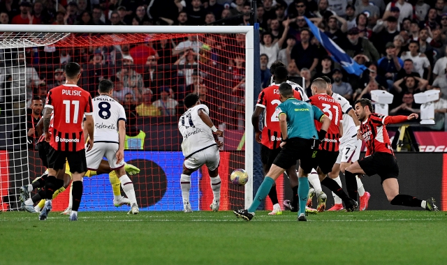 Il gol di Dan Ndoye ha deciso la partita (foto Riccardo Antimiani/ANSA)