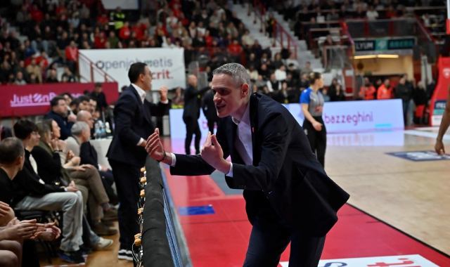 Ioannis Kastritis durante il match contro Napoli (foto Angelo Puricelli)