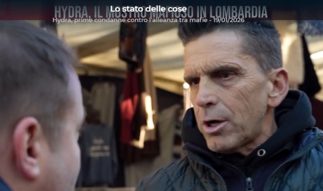 Max Rogora in un’immagine l’intervista andata in onda su Rai 3