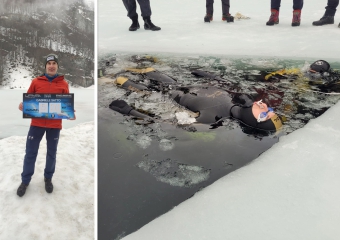 Immersione da record nell’acqua ghiacciata