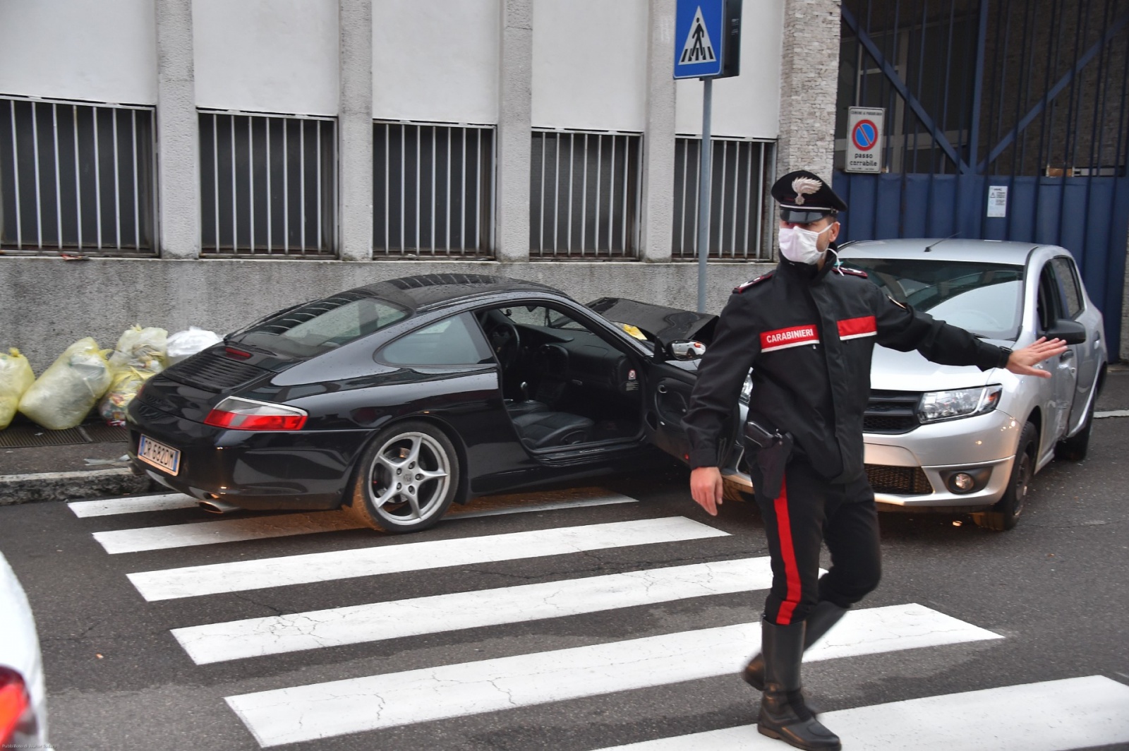 La Porsche utilizzata nel colpo