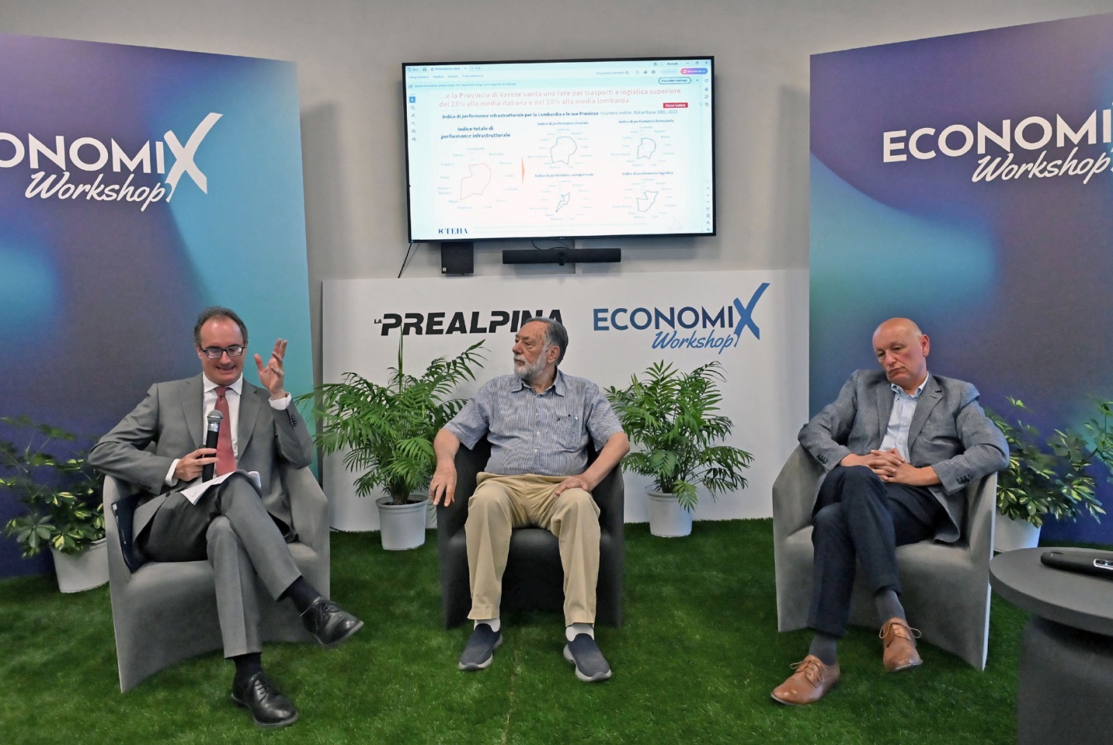 BUSTO ARSIZIO. ECONOMIX WORKSHOP LOGISTICA E VIABILITA’, SEDE LA PREALPINA, BORSANO NELLA FOTO PARMA, CRAPANZANO E PASSERA