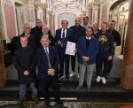 VARESE. CONSEGNATE LE BENEMERENZE SPORTIVE 2025 PRESSO IL SALONE ESTENSE ALLA PRESENZA DEL PREFETTO PASQUARIELLO, DEL GENERALE COPPOLA E DEL QUESTORE MAZZA NELLA FOTO GRUPPO SC BINDA AL COMPLETO