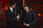 Italian singers LDA (L) and AKA7even (R) perform on stage at the Ariston theatre during the 76th edition of the Sanremo Italian Song Festival, in Sanremo, Italy, 24 February 2026. The music festival will run from 24 to 28 February 2026. ANSA/ETTORE FERRAR