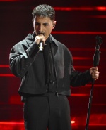 Italian singer Nayt performs on stage at the Ariston theatre during the 76th edition of the Sanremo Italian Song Festival, in Sanremo, Italy, 25 February 2026. The music festival will run from 24 to 28 February 2026. ANSA/RICCARDO ANTIMIANI
