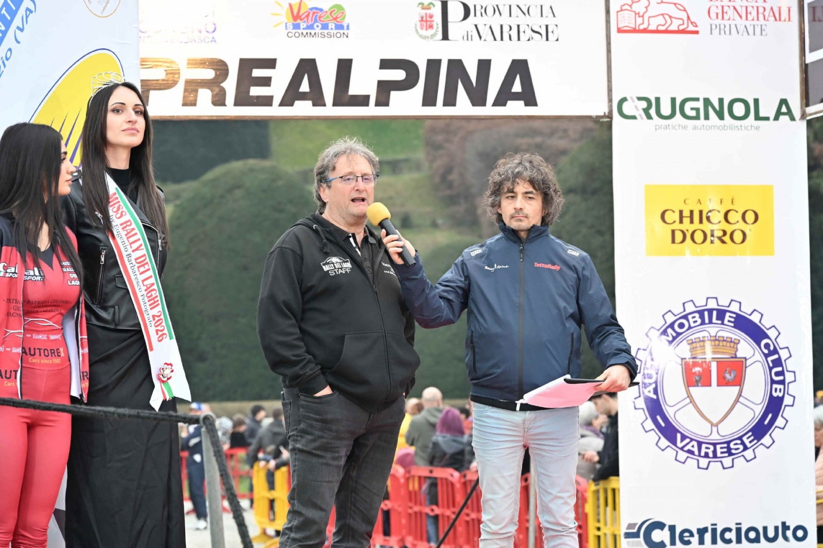 VARESE. 34� RALLY DEI LAGHI. ARRIVI E PREMIAZIONI AI GIARDINI ESTENSI NELLA FOTO SABELLA