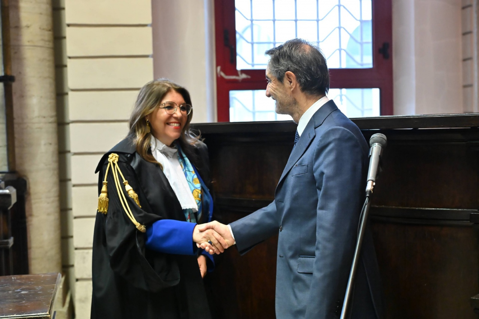 VARESE. GIURAMENTO NUOVA PRESIDENTE TRIBUNALE, MARIOLINA PANASITI NELLA FOTO INTERVENTO GOVERNATORE FONTANA