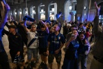 VARESE. FESTEGGIAMENTI TIFOSI INTER IN PIAZZA MONTE GRAPPA