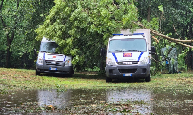 Allagamento e danni da maltempo domenica 6 luglio a Bisuschio