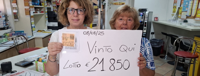 Lotto fortunato alla tabaccheria di Prospiano