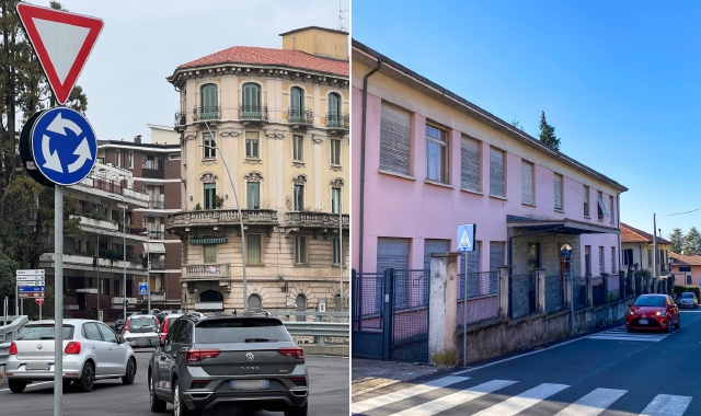 Largo Flaiano e la storica scuola Zucchi di Cartabbia