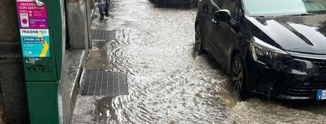 Varese, anche via Piave sott'acqua