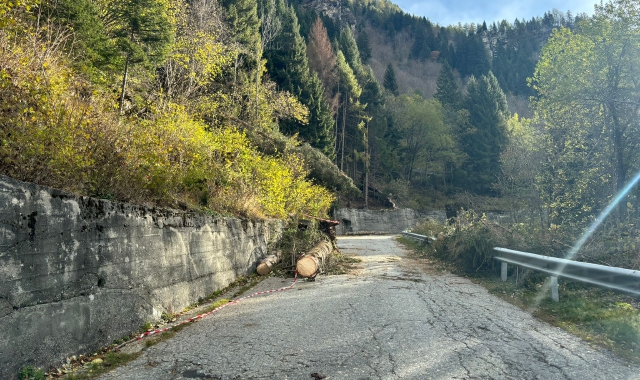 La situazione questa mattina, venerdì 24 ottobre, della strada verso Devero