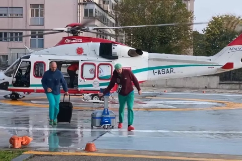 Il cuore nuovo atterra a Malpensa e vola verso Torino