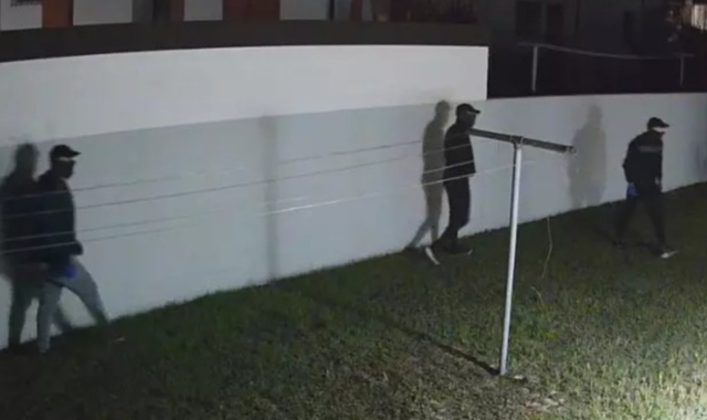 La banda filmata durante uno degli assalti