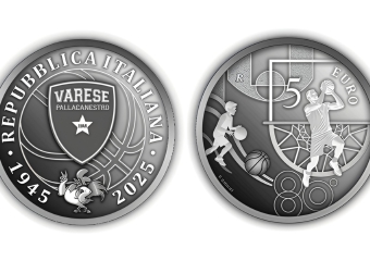 Moneta da 5 euro per gli 80 anni della Pallacanestro Varese