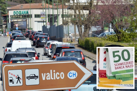 Franco svizzero da record: brindano i frontalieri