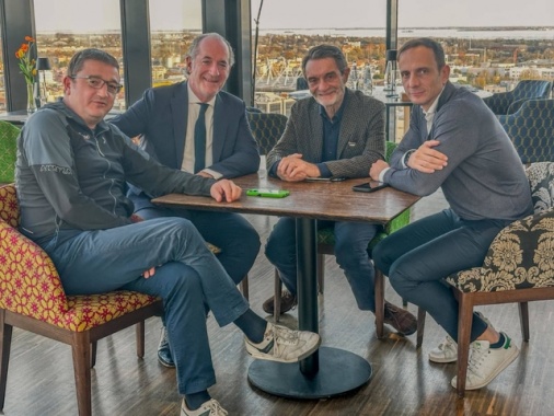 Zaia a pranzo con Fontana Fugatti e Fedriga, 'grazie ragazzi'