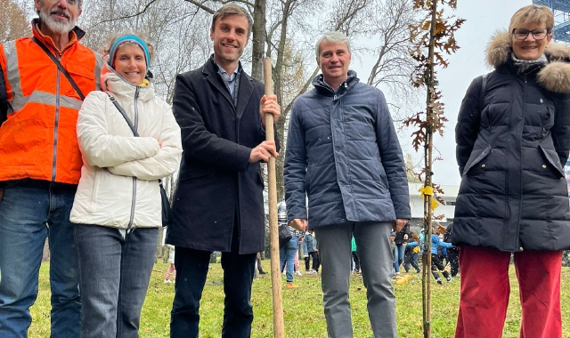 Varese, cinque nuove piante nel cortile della scuola