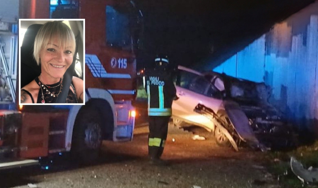 Il terribile incidente e nel riquadro Simona Vigini