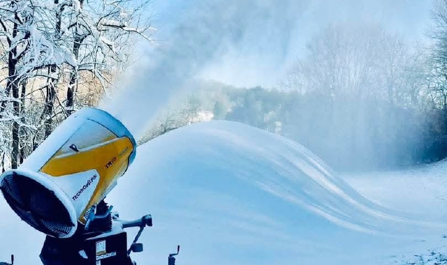 La neve artificiale a Cunardo