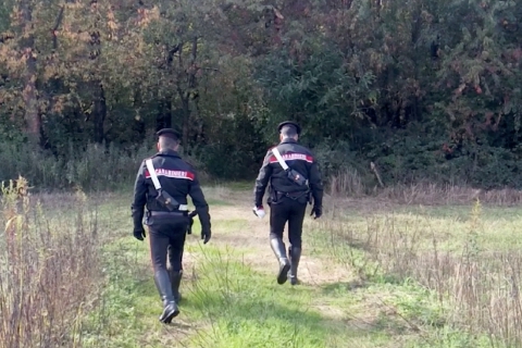 Vede il ladro dal balcone e chiama il marito: acciuffato nel bosco
