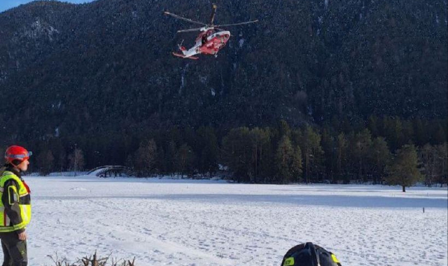 L’intervento dell’elicottero Drago