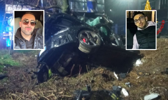 L’auto dopo il terrificante schianto