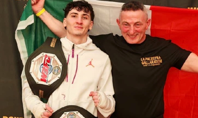 Filippo Baratelli con l’allenatore Antimo Ballacci