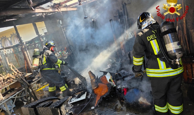 L’intervento dei vigili del fuoco