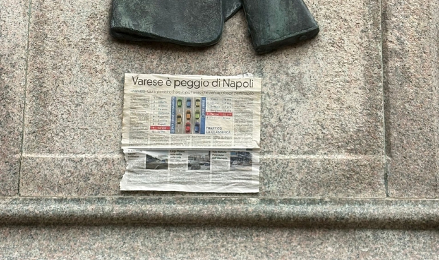 Sul Garibaldino collocata la pagina della Prealpina con l’articolo sul traffico