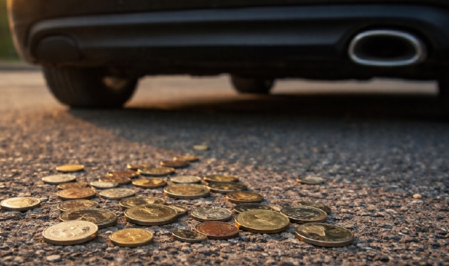 «Ha perso le monetine». E la borsa sparisce