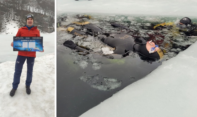 Immersione da record nell’acqua ghiacciata