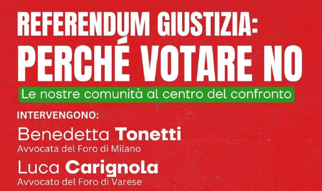 “Comunità al centro del confronto” in vista del referendum